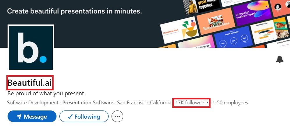 Beautiful.ai linkedIn