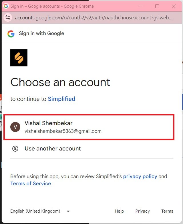 choose an account