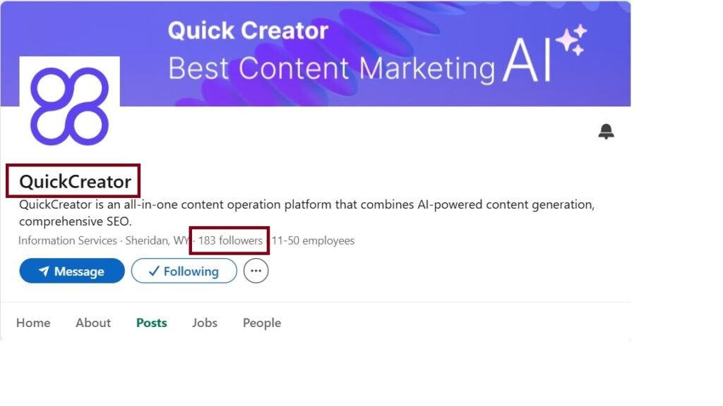 Quickcreator.io linkedin