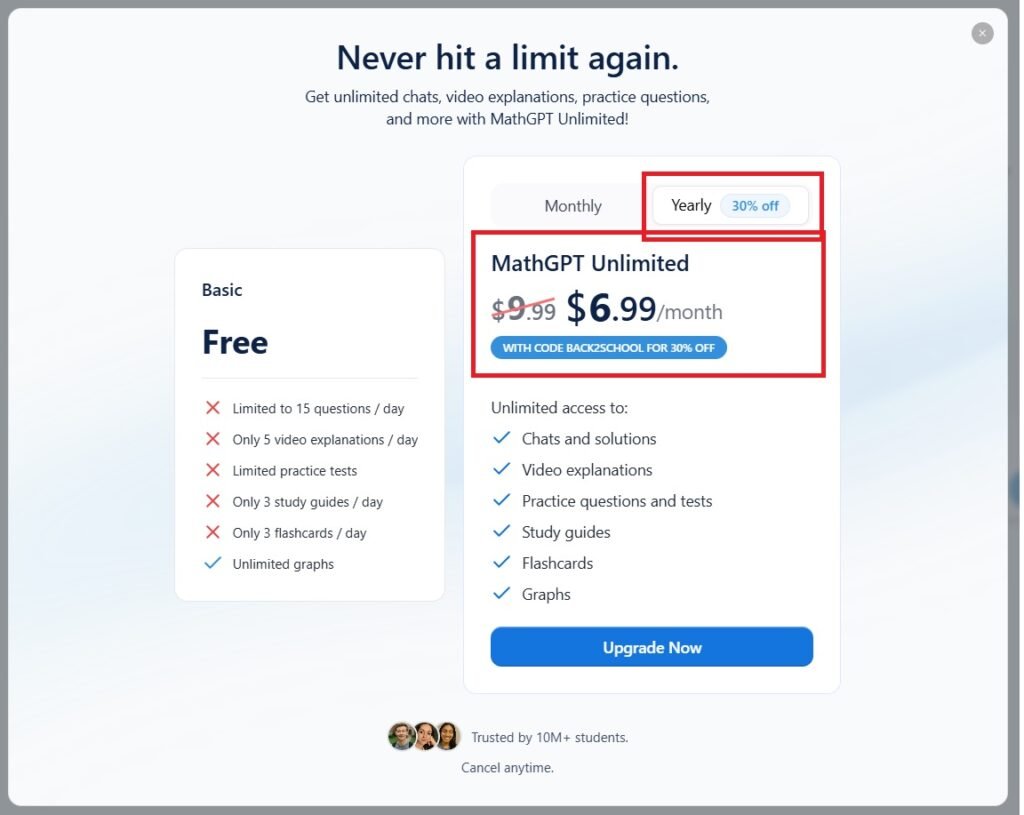 MathGPT yearly 30%off