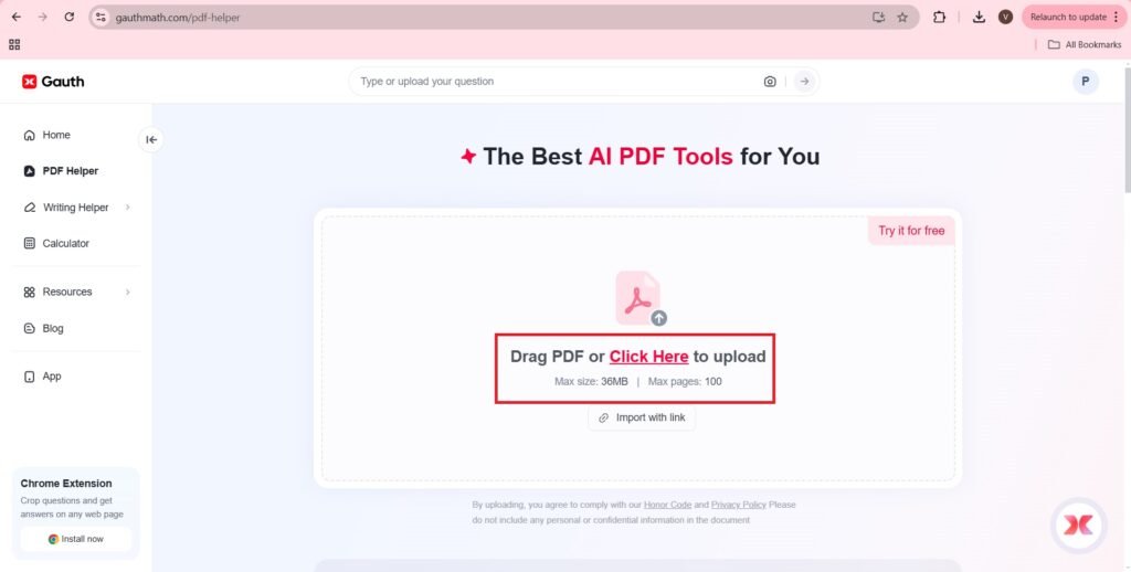 PDF Drag or upload