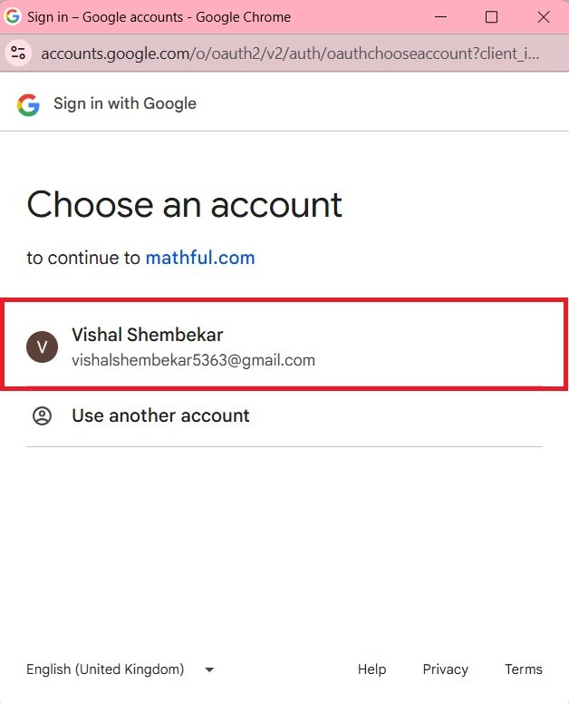 Choose an account