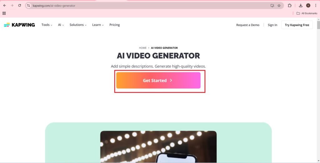 AI video generator