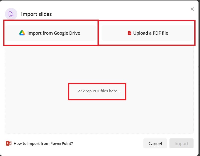 Upload a PDF file