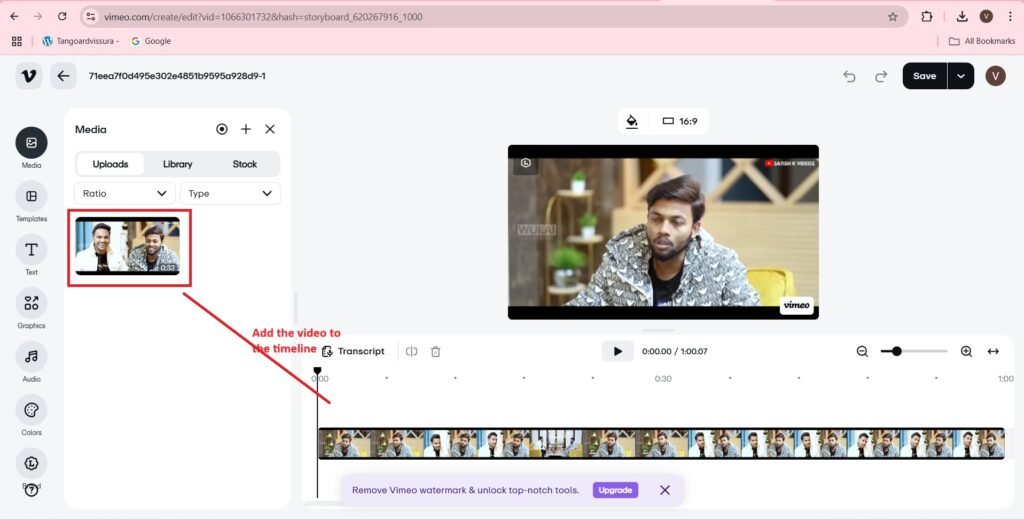 Add the second video to the timeline