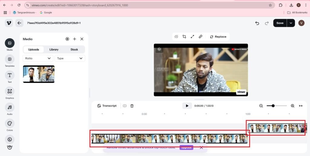 added second video to the timeline