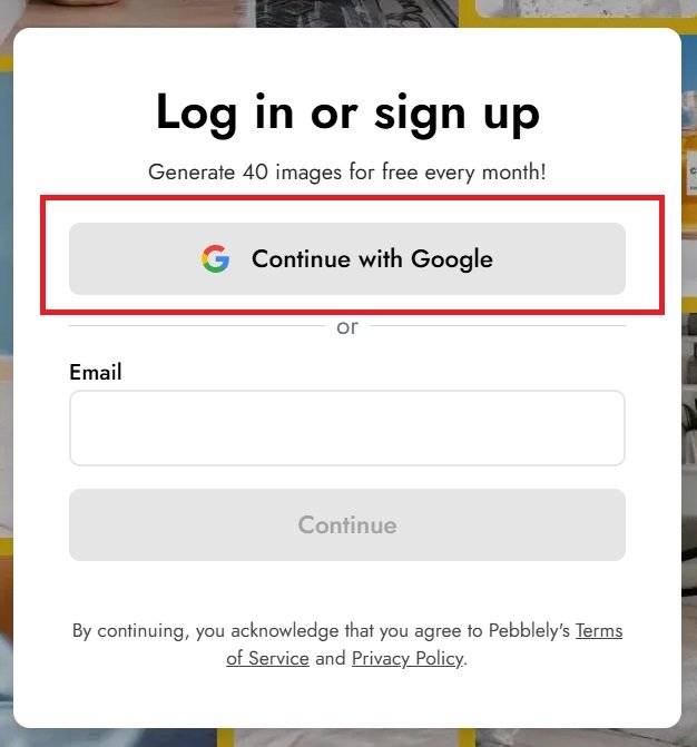 Continue with Google