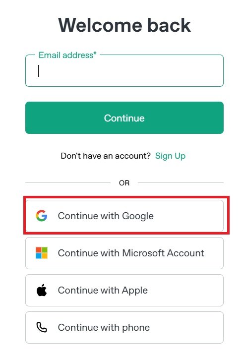 continue with google