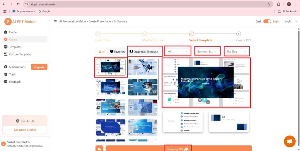 Generate PPT