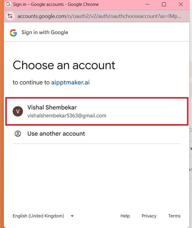 Choose an account