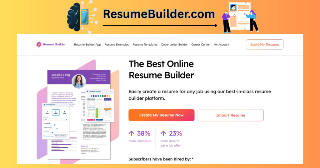 ResumeBuilder.com: AI Enhanced Resume Creation-Revolutionizing Job Applications.