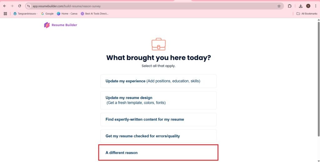 A different reason