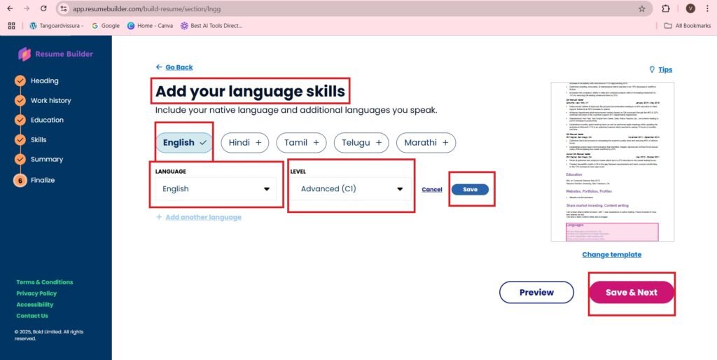 Language skills