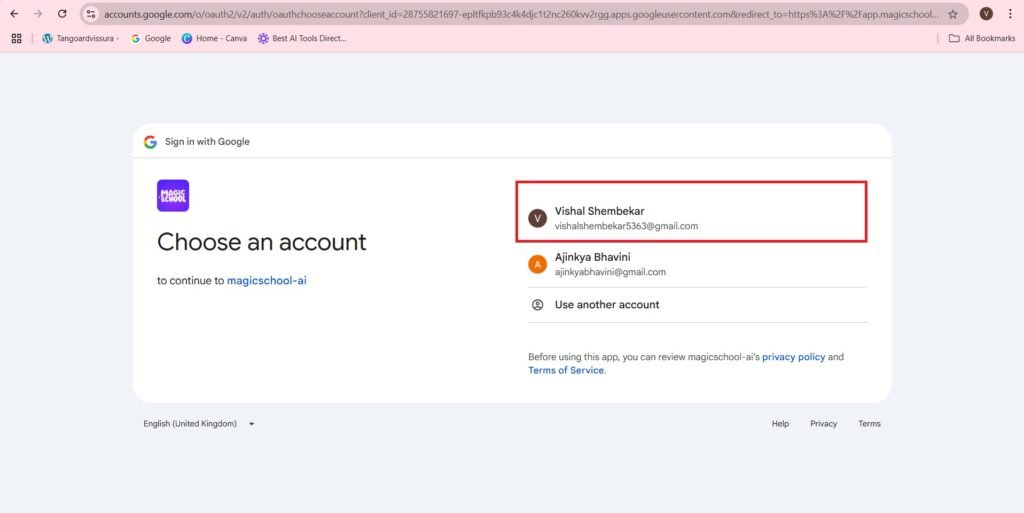 Choose an Account