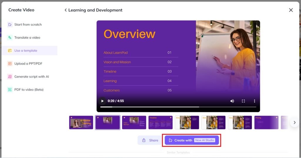 Create with new AI studio
