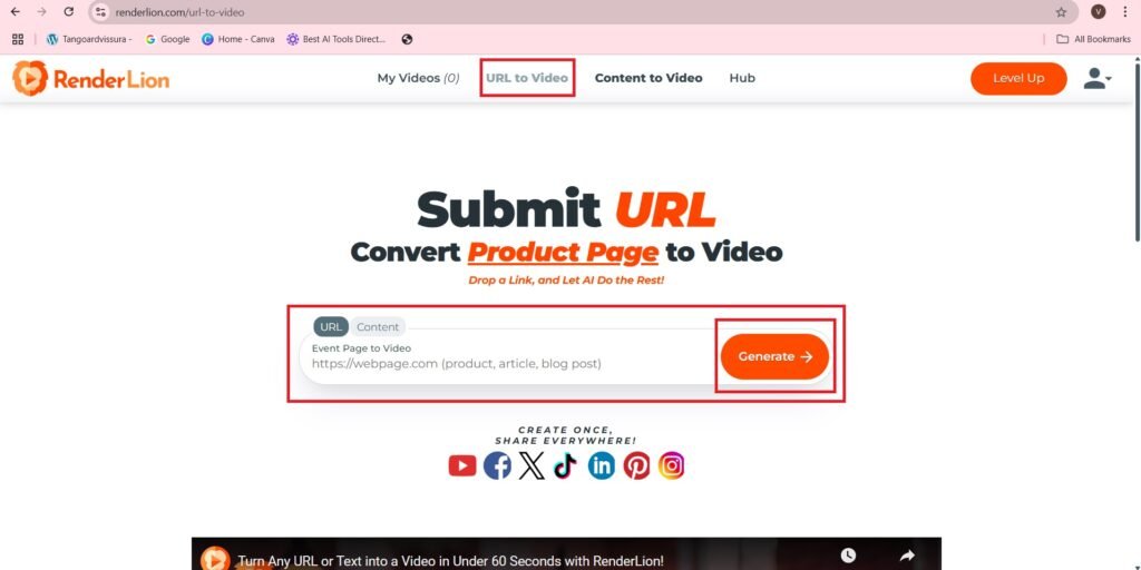 URL to video