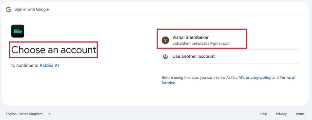 Choose an account