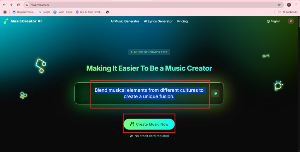 Create Music Now
