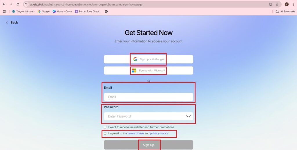 Sign Up