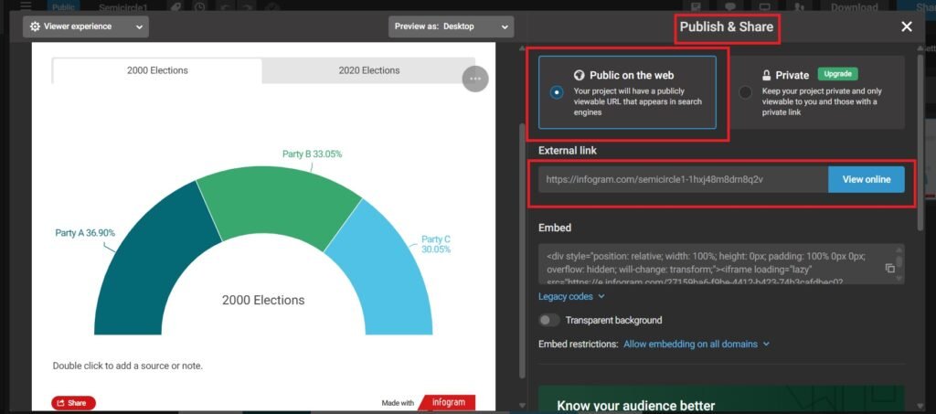 publish and share