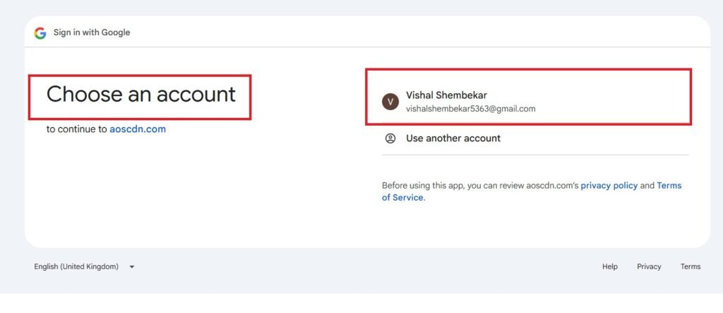 Choose an account