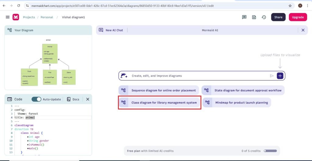 Class diagram for library management system