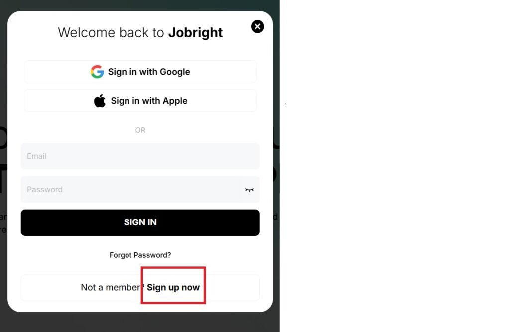 Sign up now
