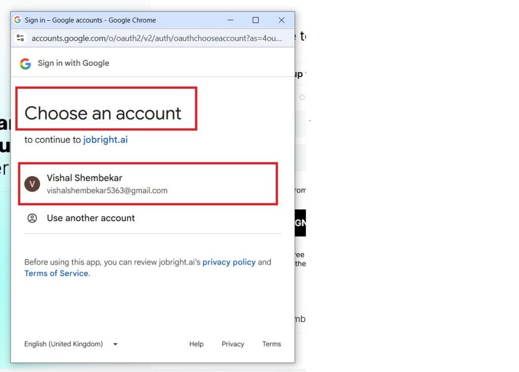 Choose an account