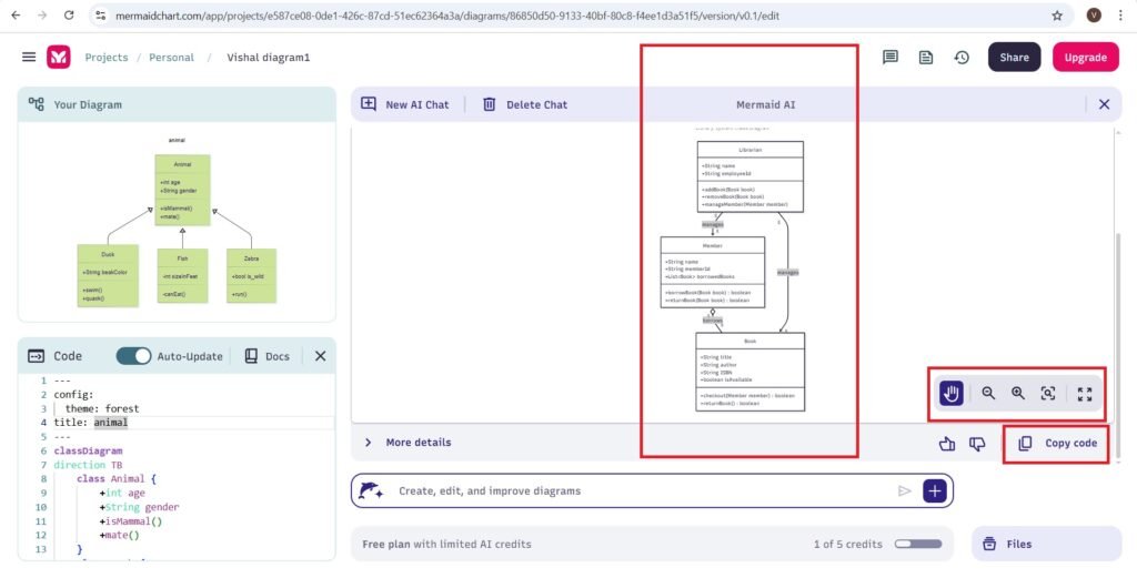 Library management system class diagram