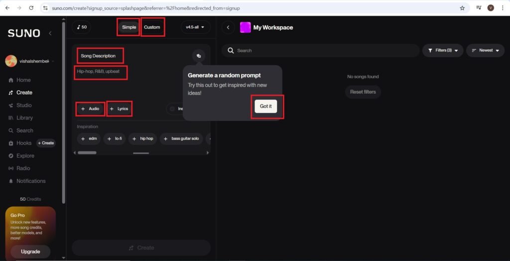 simple song creation