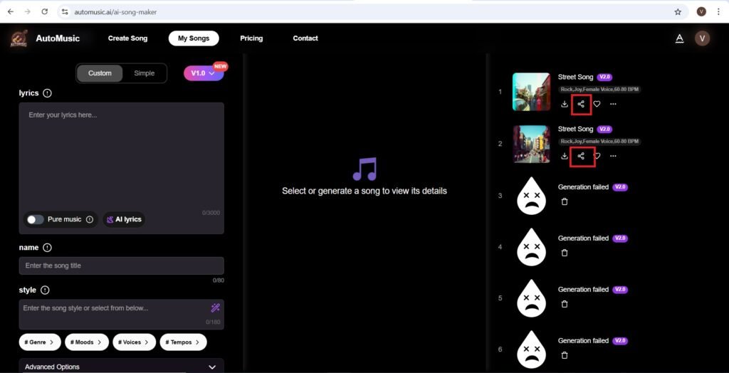 shared song