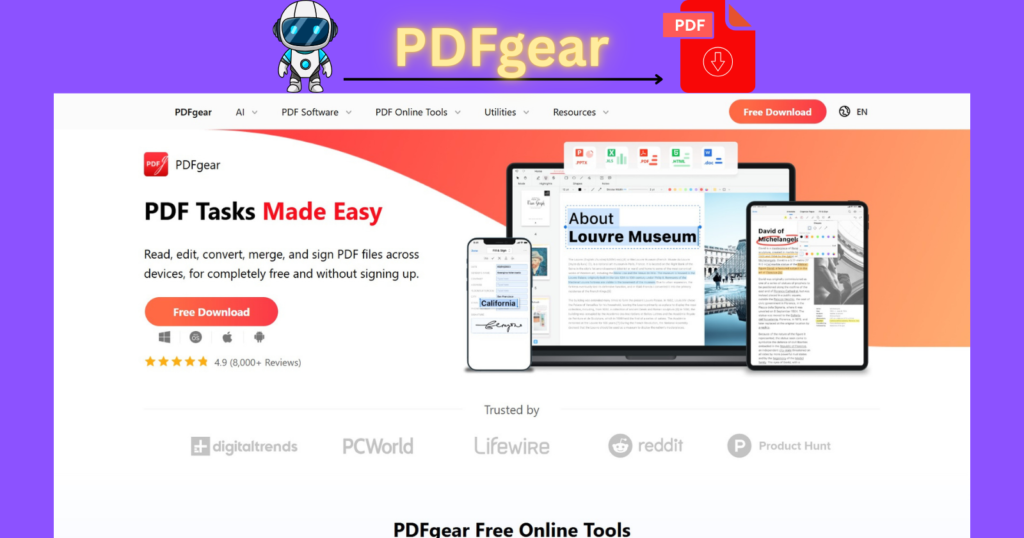 Unlock Smart PDFs – PDFgear AI Free