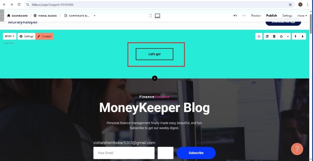 Lets go button added