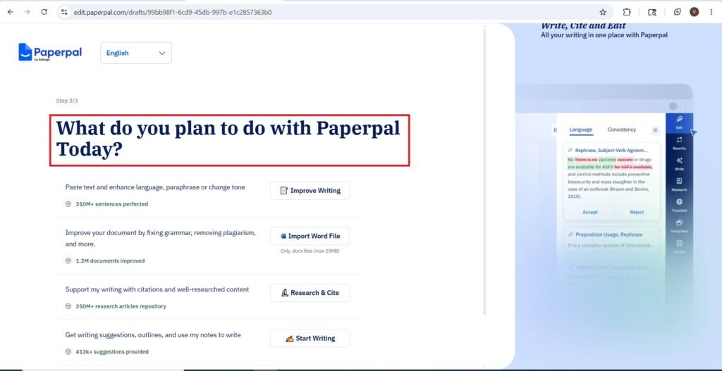 What do you plan to do with Paperpal today?