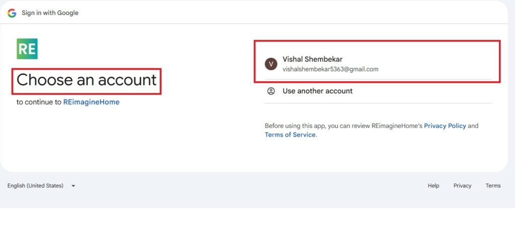 Choose an account