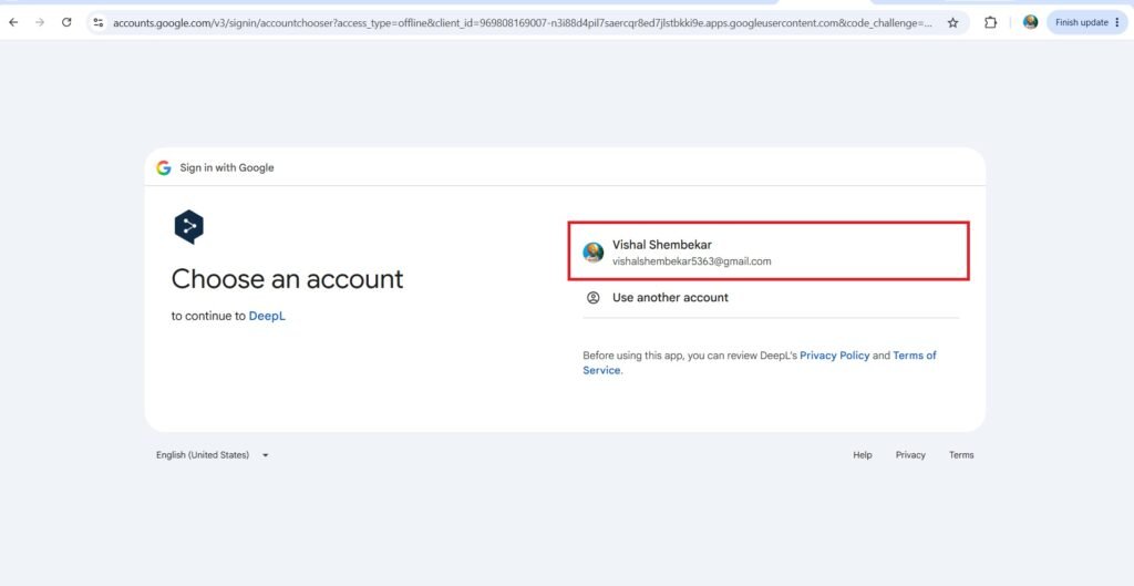 Choose an account